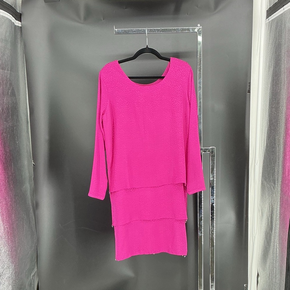 Elegant Pink Layered Prom Dress